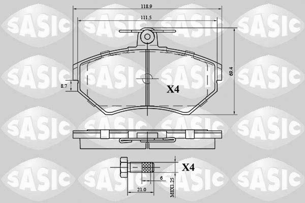 Sasic 6216057 - Гальмівні колодки, дискові гальма avtolavka.club