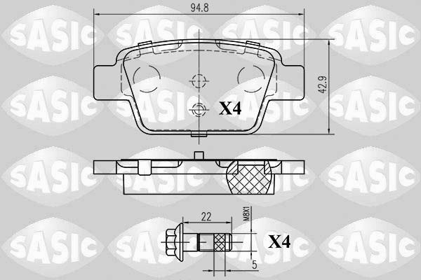 Sasic 6216065 - Гальмівні колодки, дискові гальма avtolavka.club