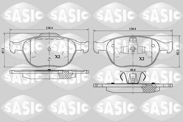 Sasic 6216068 - Гальмівні колодки, дискові гальма avtolavka.club