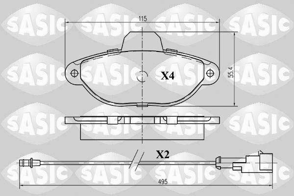 Sasic 6216010 - Гальмівні колодки, дискові гальма avtolavka.club