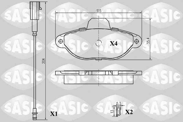 Sasic 6216011 - Гальмівні колодки, дискові гальма avtolavka.club