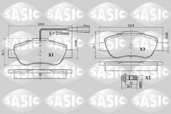 Sasic 6216085 - Гальмівні колодки, дискові гальма avtolavka.club