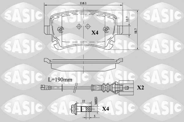 Sasic 6216088 - Гальмівні колодки, дискові гальма avtolavka.club