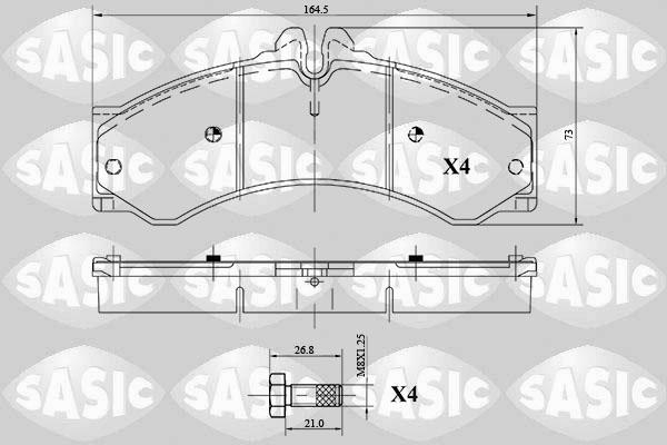 Sasic 6216087 - Гальмівні колодки, дискові гальма avtolavka.club