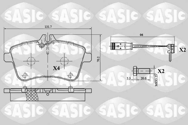 Sasic 6216034 - Гальмівні колодки, дискові гальма avtolavka.club