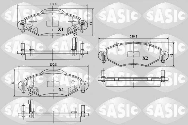 Sasic 6216035 - Гальмівні колодки, дискові гальма avtolavka.club