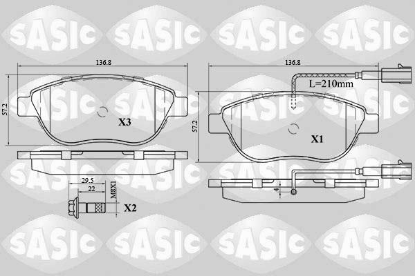 Sasic 6216030 - Гальмівні колодки, дискові гальма avtolavka.club