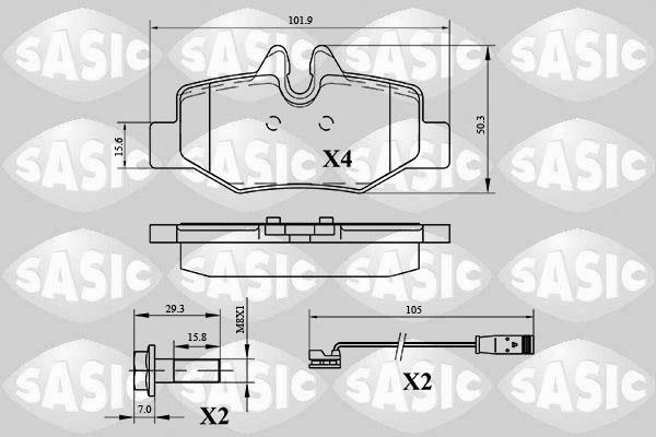 Sasic 6216033 - Гальмівні колодки, дискові гальма avtolavka.club