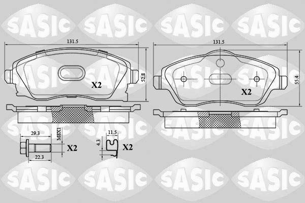 Sasic 6216024 - Гальмівні колодки, дискові гальма avtolavka.club