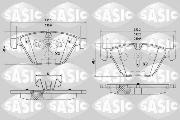 Sasic 6216148 - Гальмівні колодки, дискові гальма avtolavka.club