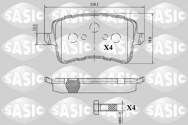 Sasic 6216159 - Гальмівні колодки, дискові гальма avtolavka.club