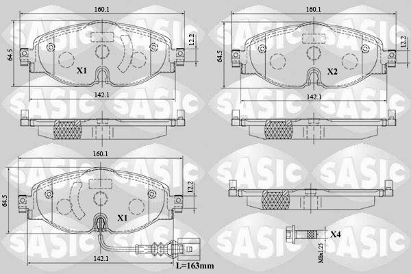 Sasic 6216154 - Гальмівні колодки, дискові гальма avtolavka.club