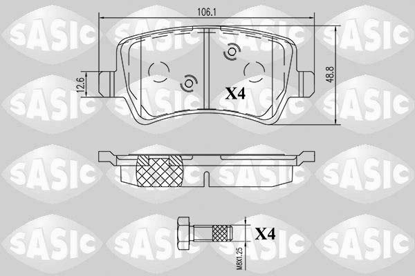 Sasic 6216160 - Гальмівні колодки, дискові гальма avtolavka.club