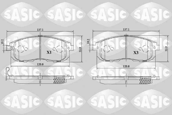 Sasic 6216167 - Гальмівні колодки, дискові гальма avtolavka.club