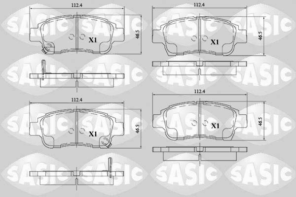 Sasic 6216107 - Гальмівні колодки, дискові гальма avtolavka.club