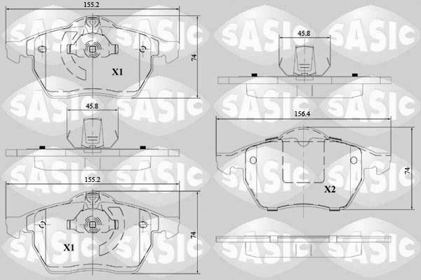 Sasic 6216114 - Гальмівні колодки, дискові гальма avtolavka.club