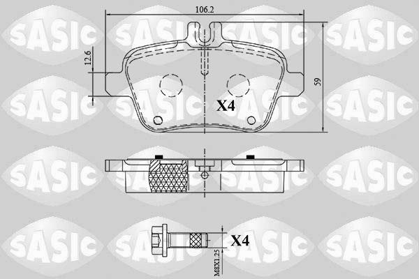 Sasic 6216184 - Гальмівні колодки, дискові гальма avtolavka.club