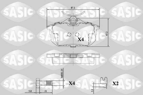 Sasic 6216139 - Гальмівні колодки, дискові гальма avtolavka.club