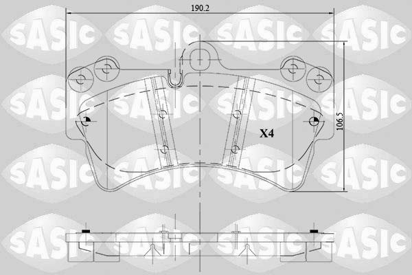 Sasic 6216131 - Гальмівні колодки, дискові гальма avtolavka.club