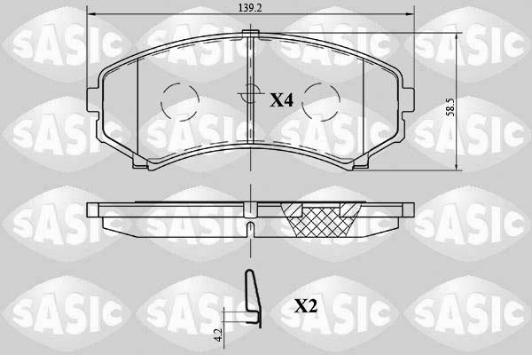 Sasic 6216138 - Гальмівні колодки, дискові гальма avtolavka.club