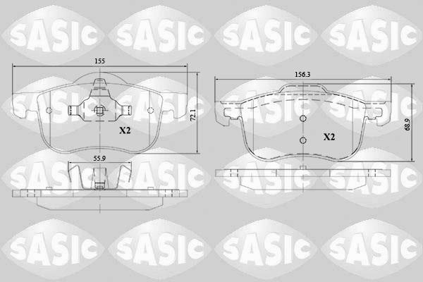 Sasic 6216137 - Гальмівні колодки, дискові гальма avtolavka.club