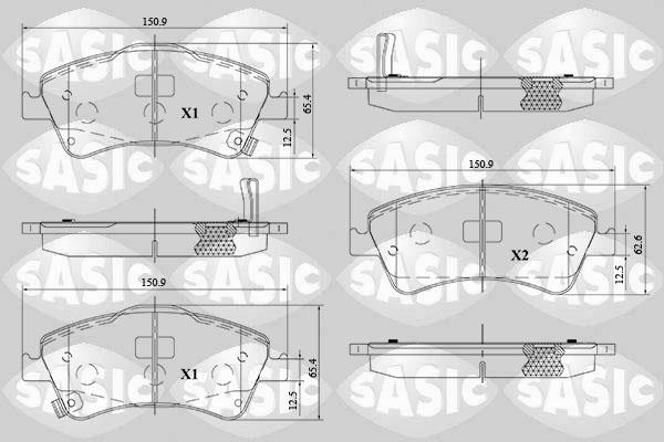 Sasic 6216170 - Гальмівні колодки, дискові гальма avtolavka.club