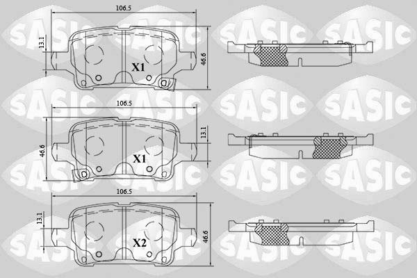 Sasic 6216209 - Гальмівні колодки, дискові гальма avtolavka.club