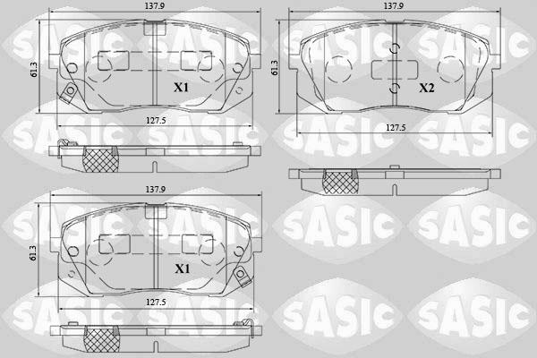 Sasic 6216214 - Гальмівні колодки, дискові гальма avtolavka.club