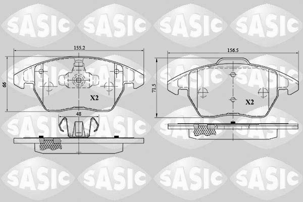 Sasic 6210046 - Гальмівні колодки, дискові гальма avtolavka.club