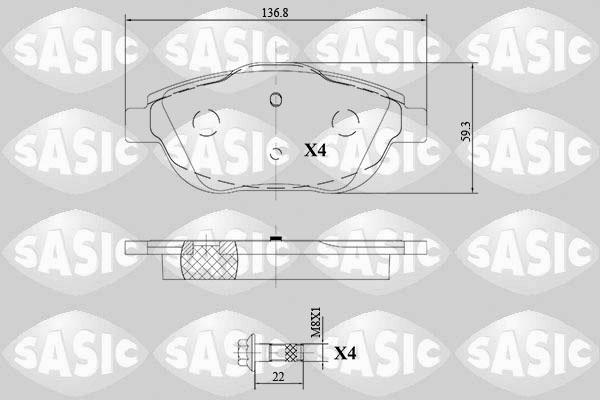 Sasic 6210078 - Гальмівні колодки, дискові гальма avtolavka.club