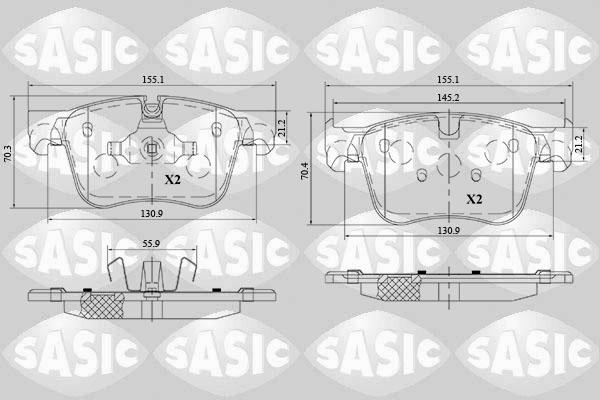 Sasic 6210077 - Гальмівні колодки, дискові гальма avtolavka.club