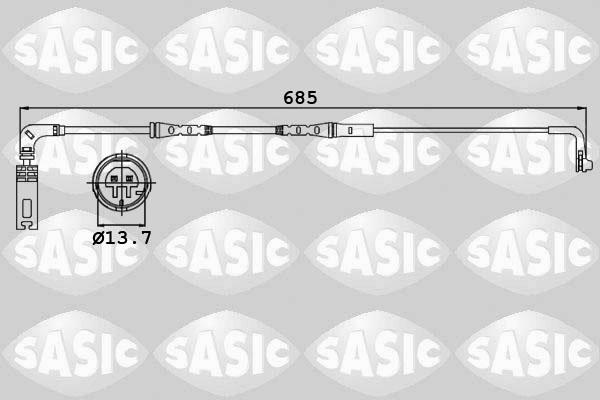 Sasic 6236009 - Сигналізатор, знос гальмівних колодок avtolavka.club