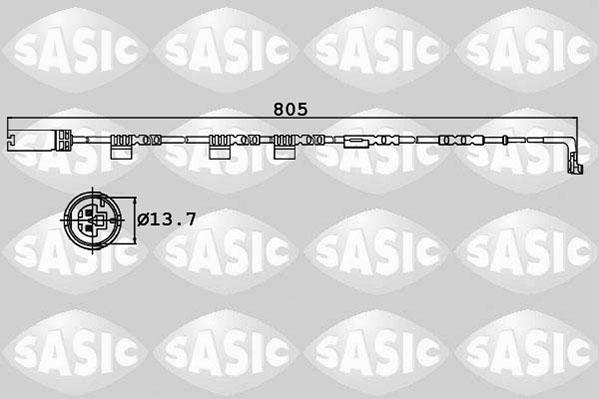 Sasic 6236014 - Сигналізатор, знос гальмівних колодок avtolavka.club