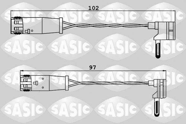 Sasic 6236033 - Сигналізатор, знос гальмівних колодок avtolavka.club