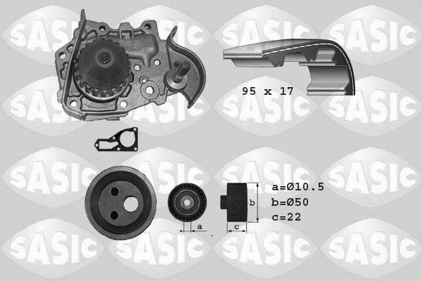 Sasic 3904006 - Водяний насос + комплект зубчатого ременя avtolavka.club