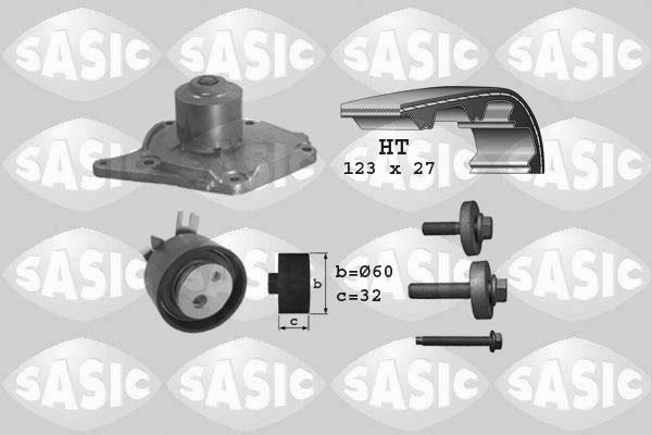 Sasic 3904003 - Водяний насос + комплект зубчатого ременя avtolavka.club