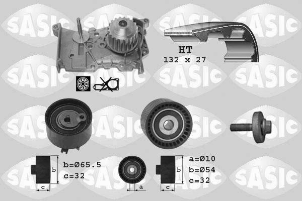 Sasic 3904012 - Водяний насос + комплект зубчатого ременя avtolavka.club