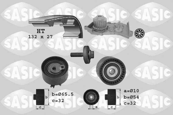 Sasic 3904036 - Водяний насос + комплект зубчатого ременя avtolavka.club