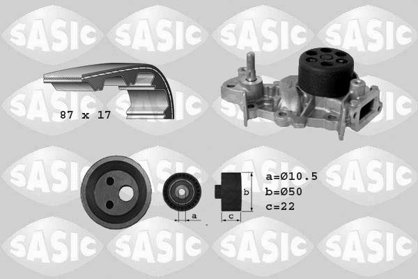 Sasic 3904028 - Водяний насос + комплект зубчатого ременя avtolavka.club