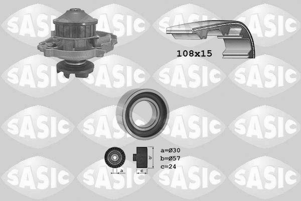 Sasic 3906014 - Водяний насос + комплект зубчатого ременя avtolavka.club