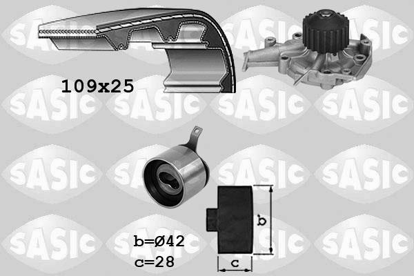 Sasic 3906105 - Водяний насос + комплект зубчатого ременя avtolavka.club