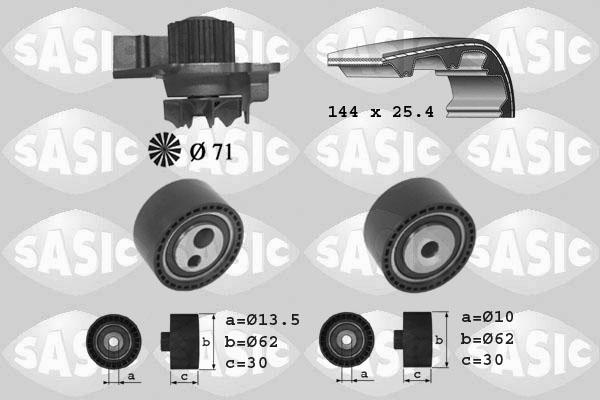 Sasic 3900027 - Водяний насос + комплект зубчатого ременя avtolavka.club