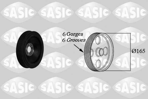 Sasic 2156075 - Ремінний шків, колінчастий вал avtolavka.club