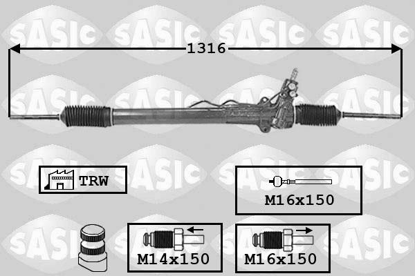 Sasic 7006090 - Рульовий механізм, рейка avtolavka.club