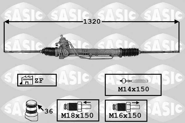 Sasic 7006143 - Рульовий механізм, рейка avtolavka.club