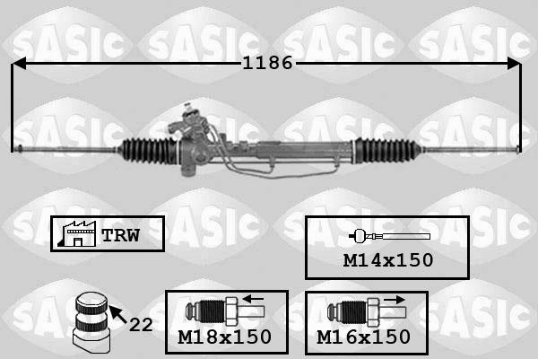 Sasic 7006142 - Рульовий механізм, рейка avtolavka.club