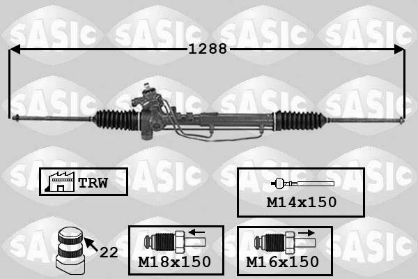 Sasic 7006138 - Рульовий механізм, рейка avtolavka.club