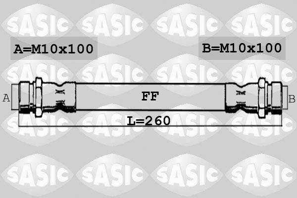 Sasic SBH0165 - Гальмівний шланг avtolavka.club