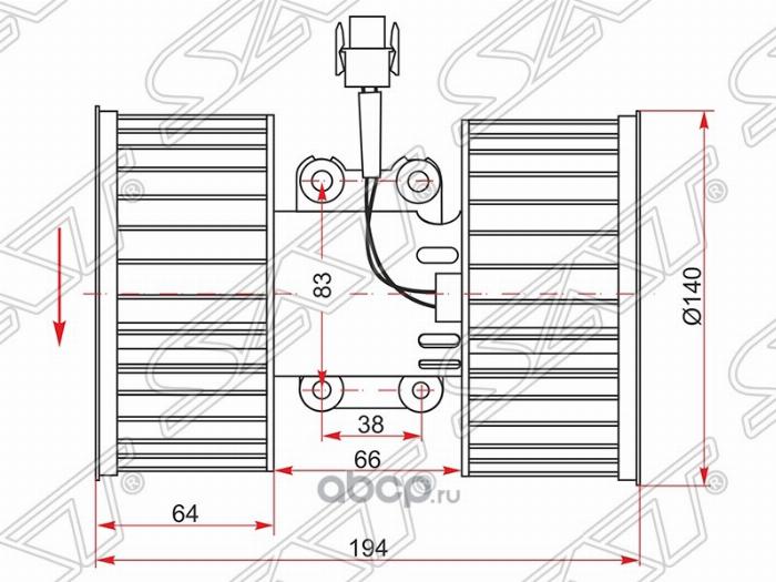 SAT ST-64118372797 - Вентилятор салону avtolavka.club