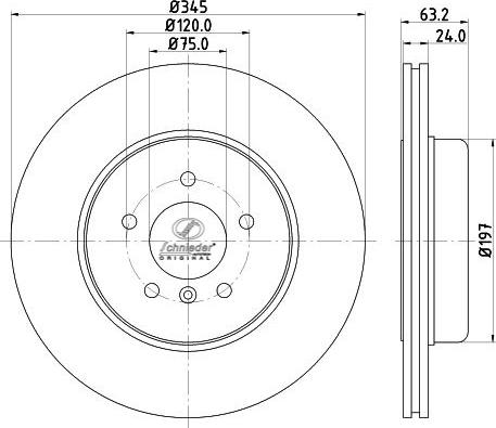 SCHNIEDER AUTOTECH BMS55.00170 - Гальмівний диск avtolavka.club